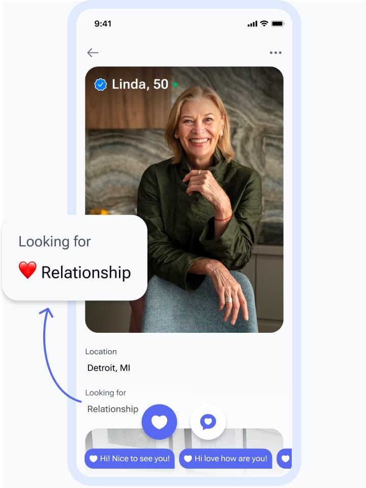 Sequel app profile screen showing relationship goals and personal details