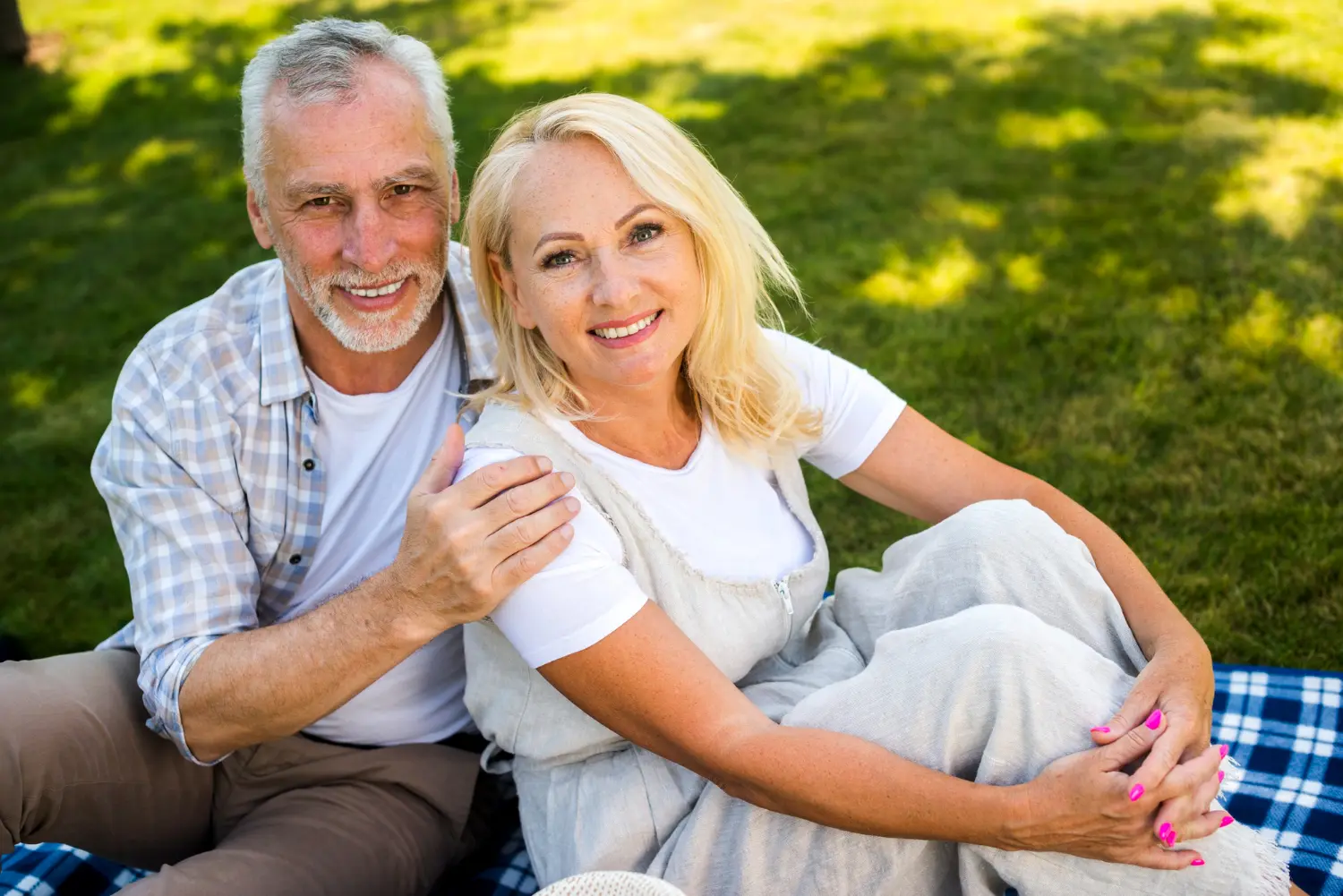 Mature couple having a meaningful conversation